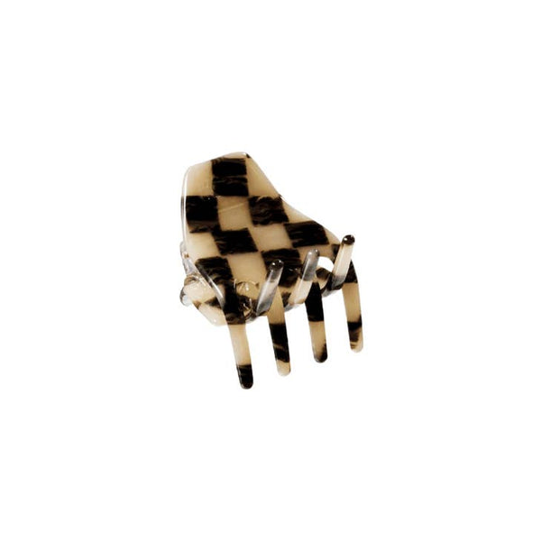 the mini hair claw - faded checker