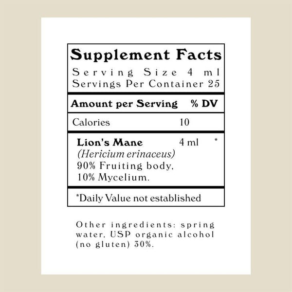 lion's mane dual extract tincture