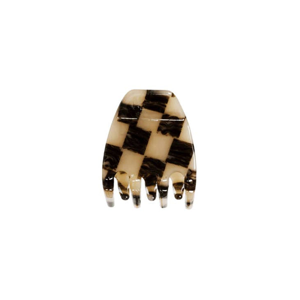 the mini hair claw - faded checker