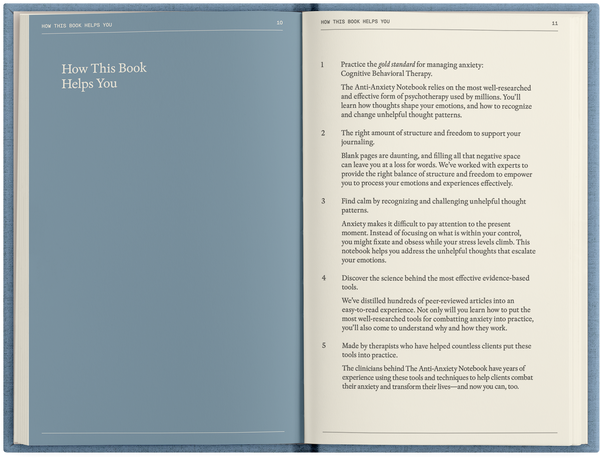 the anti-anxiety notebook