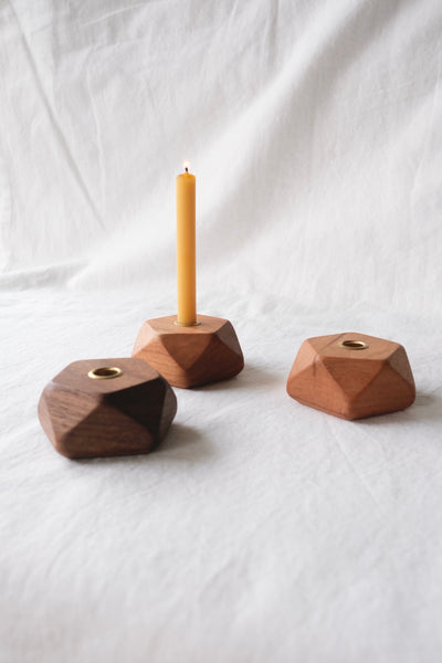 wood candle holder