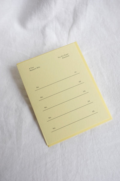 list card: you are super awesome