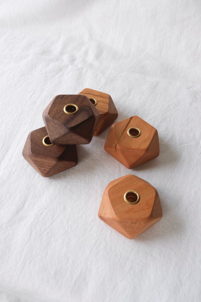 wood candle holder