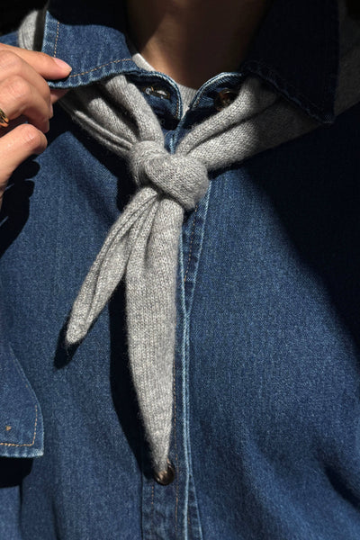 Cashmere Bandana: HT GREY