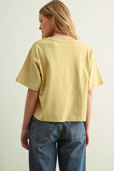 Short Sleeve Top: Lemon