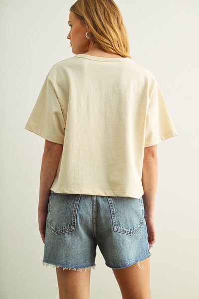 Short Sleeve Top: White