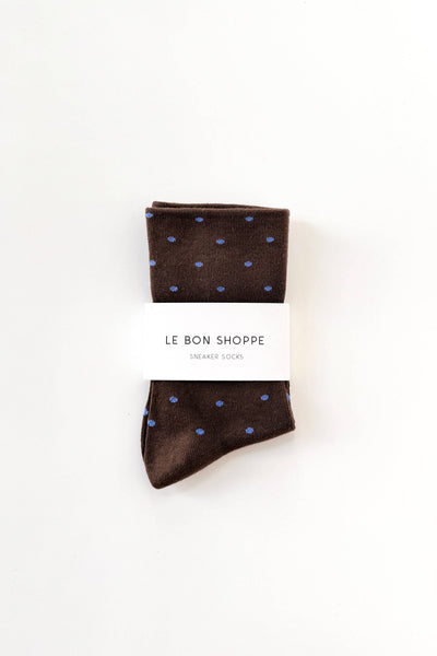 Sneaker Socks: Cacao/Blue