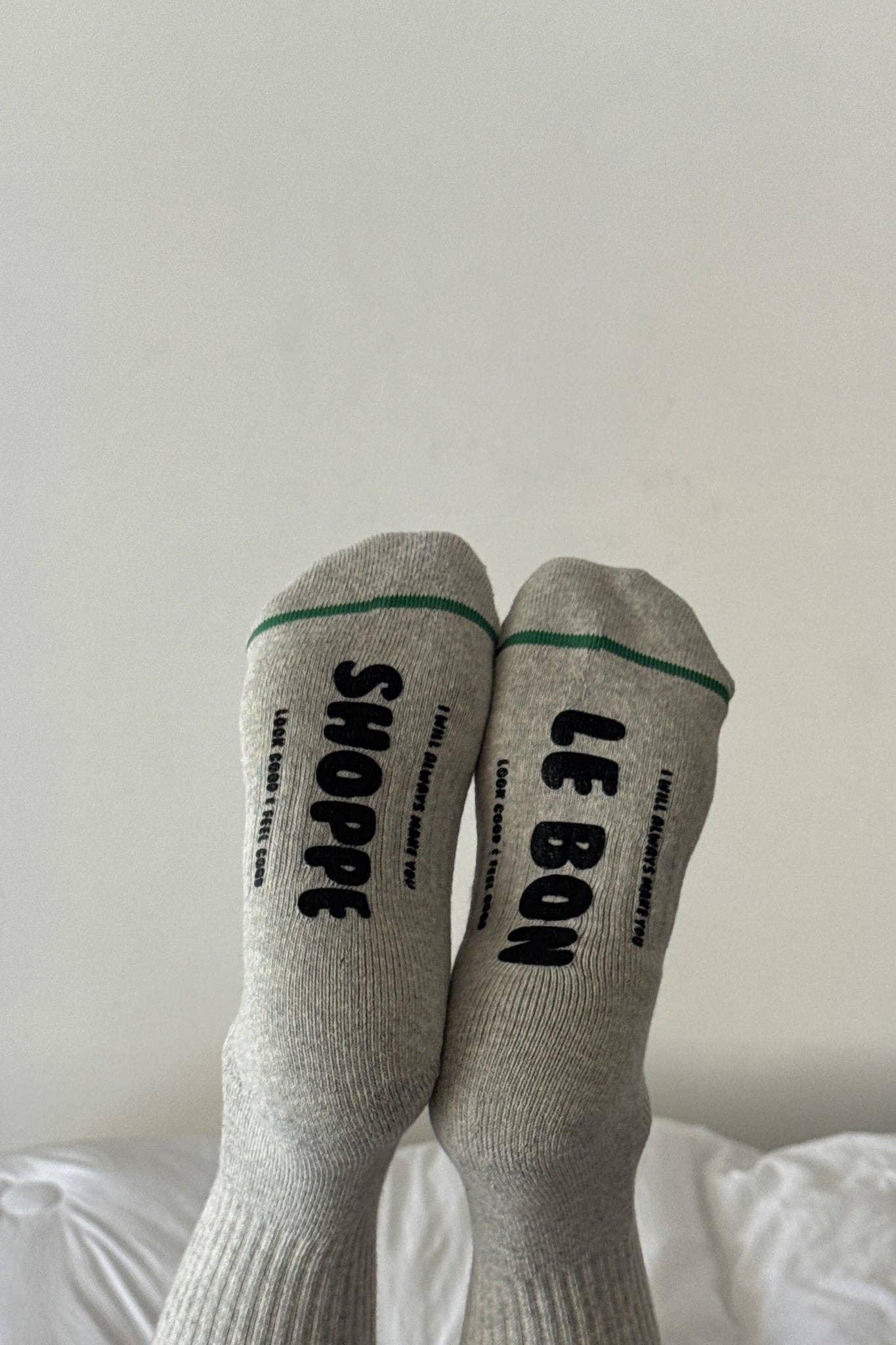 Hugger Socks: Heather Grey