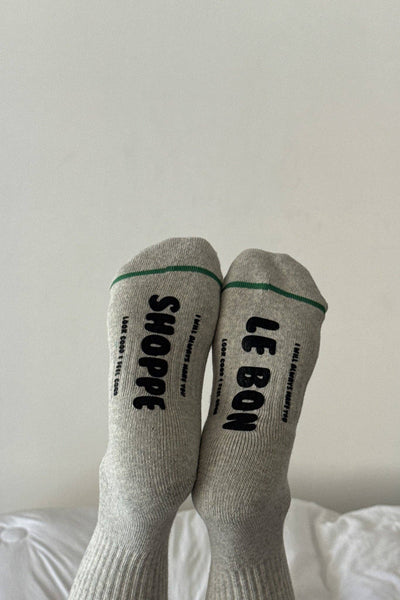 Hugger Socks: Heather Grey