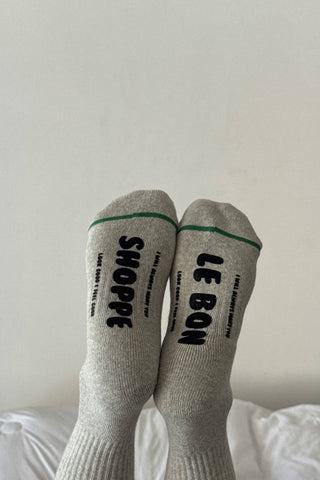 Hugger Socks: Heather Grey