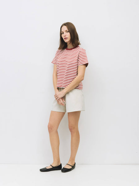 The Cooper Top: Mauve/White