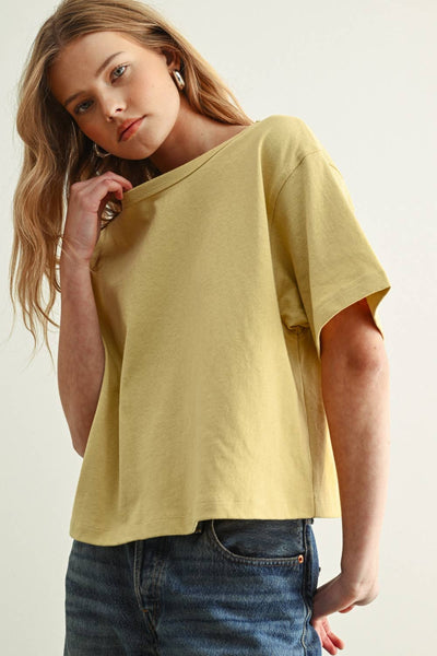 Short Sleeve Top: Lemon