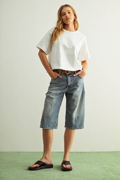 Short Sleeve Top: White