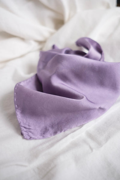 lilac charmeuse scarf