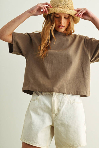 Short Sleeve Top: Olive