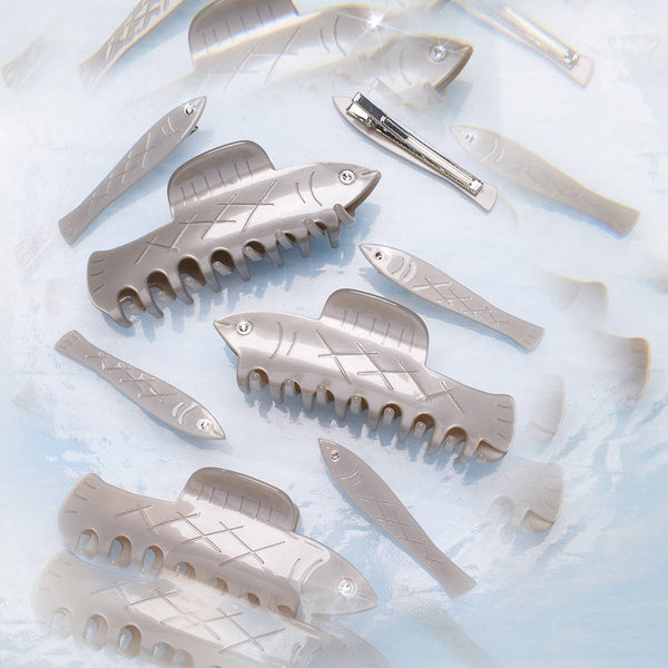 Silver Herring Fish Hair Claw