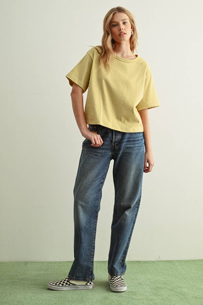 Short Sleeve Top: Lemon