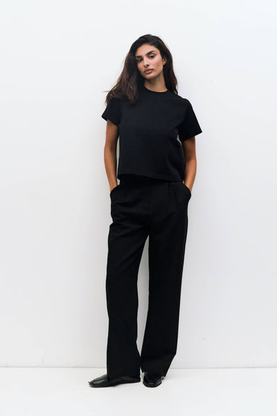 Heavyweight Cotton T-Shirt: BLACK