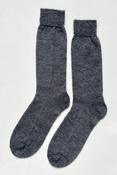 Mohair Veil Socks: Charcoal