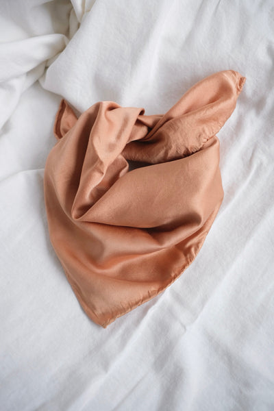 *SECONDS* apricot silk scarf