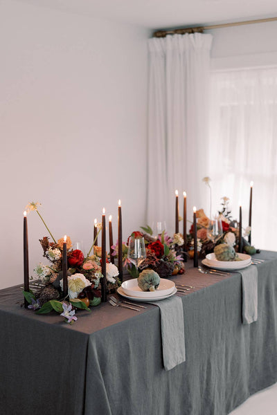 100% Beeswax Dipped Taper Candles - Chestnut