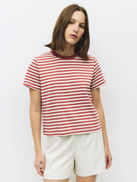 The Cooper Top: Mauve/White