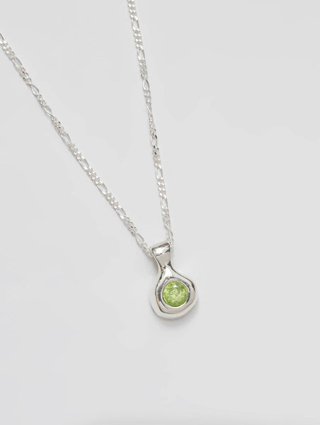 liv necklace - green and sterling silver