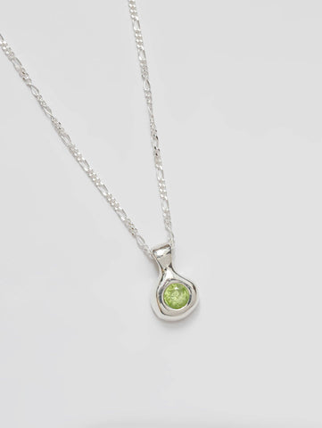 liv necklace - green and sterling silver