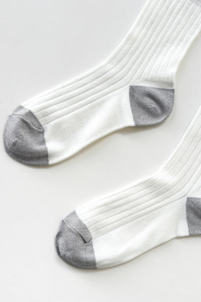 Her Glow Socks: WHITE / SILVER