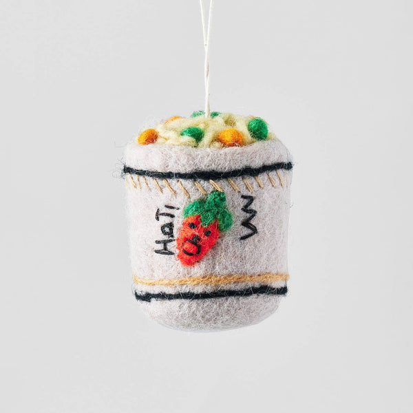 Cup of Noodle Felt Ornament