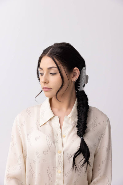 Silver Herring Fish Hair Claw