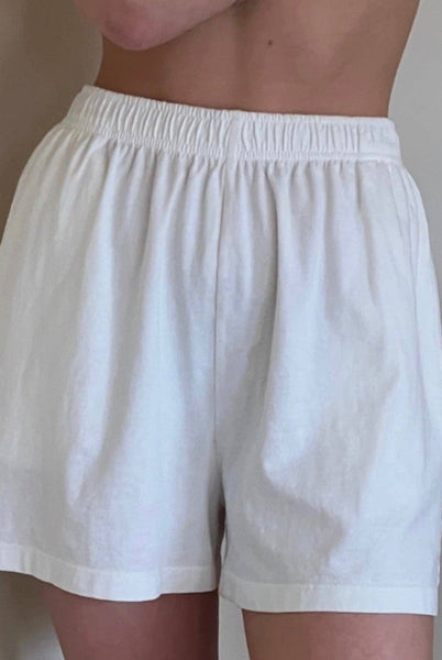 Nina Vintage Cotton Short: Alabaster
