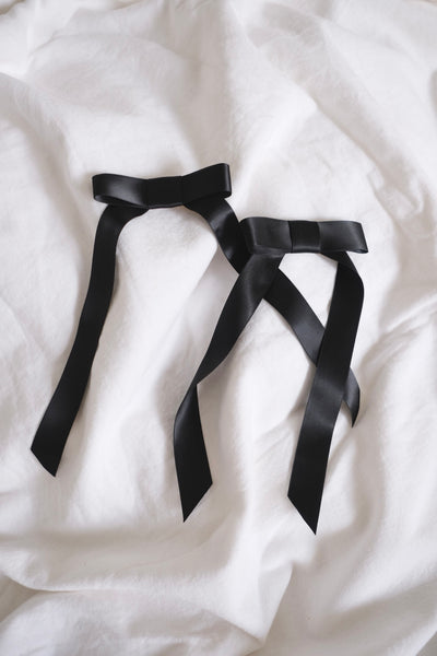 bow clip duo - black