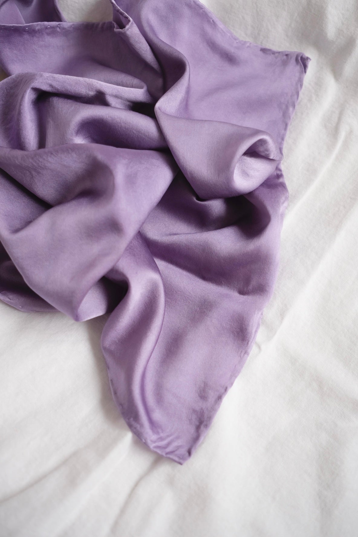 lilac charmeuse scarf