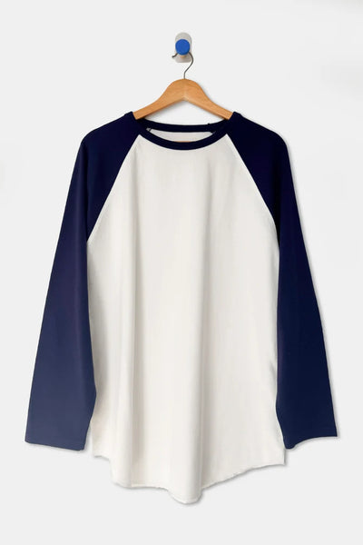 Heavy Cotton Raglan Tee: Midnight