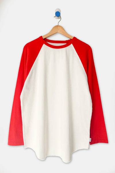 Heavy Cotton Raglan Tee: Tomato