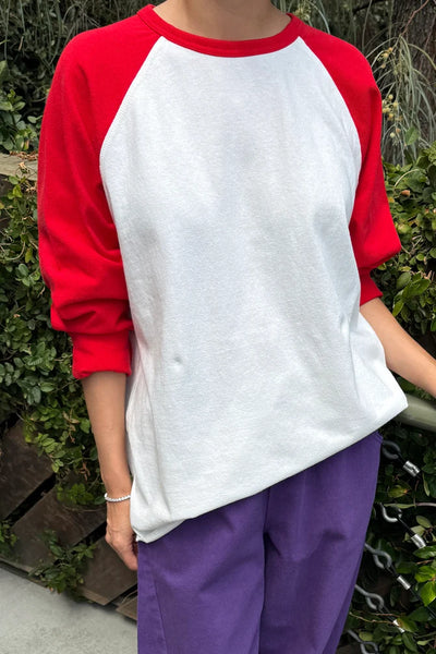 Heavy Cotton Raglan Tee: Tomato