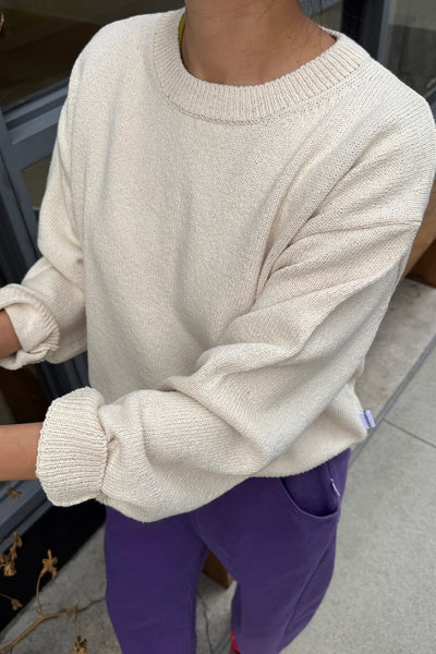 Milo Cotton Sweater: Natural