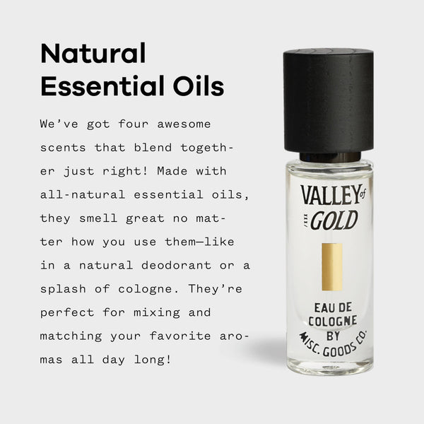 Valley of Gold Eau de Cologne – Wildflowers, Rose & Rosemary | Travel Size, 10ml