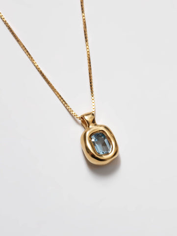 freya necklace - blue gold