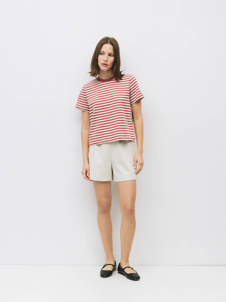 The Cooper Top: Mauve/White