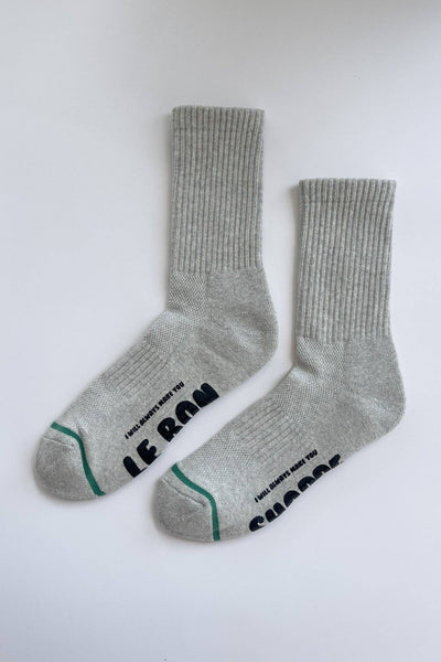 Hugger Socks: Heather Grey