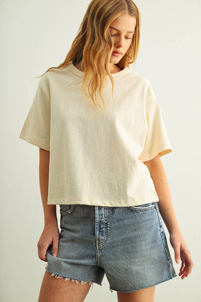 Short Sleeve Top: White