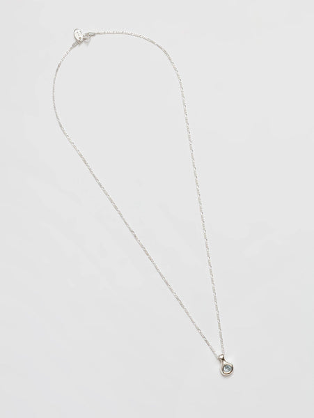 liv necklace - blue and sterling silver