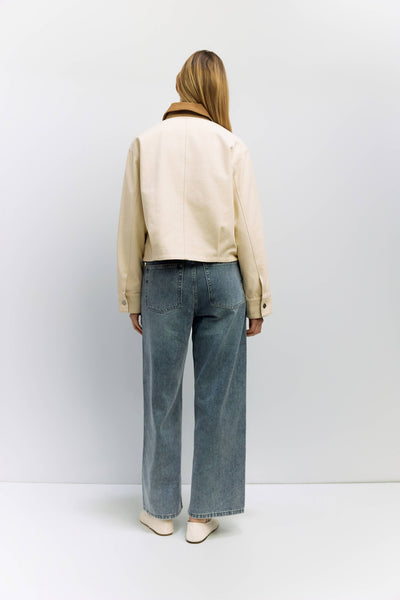 The Laurel Jacket | Duck Twill Utility Jacket: Natural/Tan