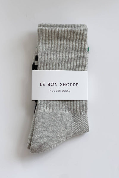 Hugger Socks: Heather Grey