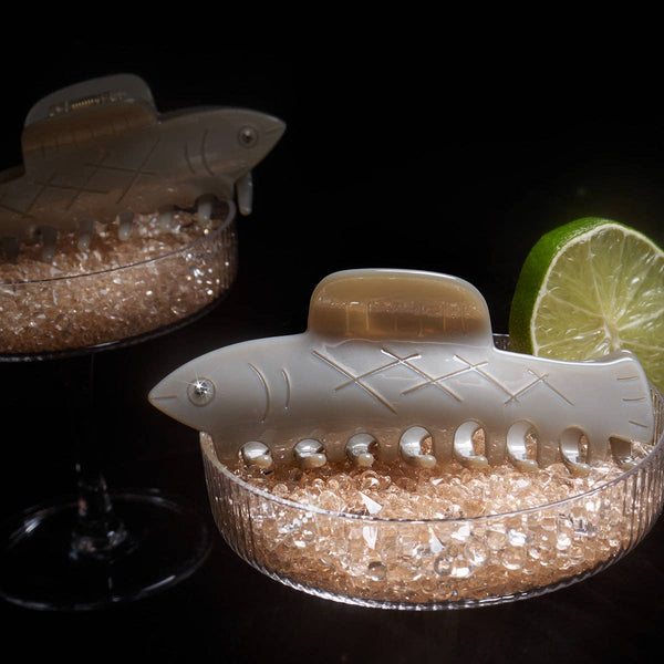 Silver Herring Fish Hair Claw