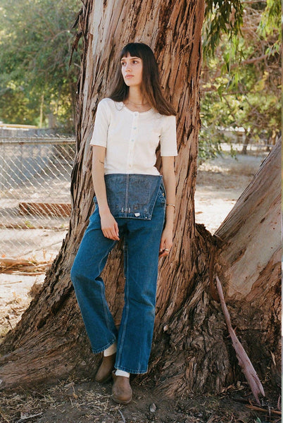 Short Sleeve Organic Cardi: Ivory