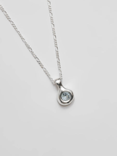 liv necklace - blue and sterling silver