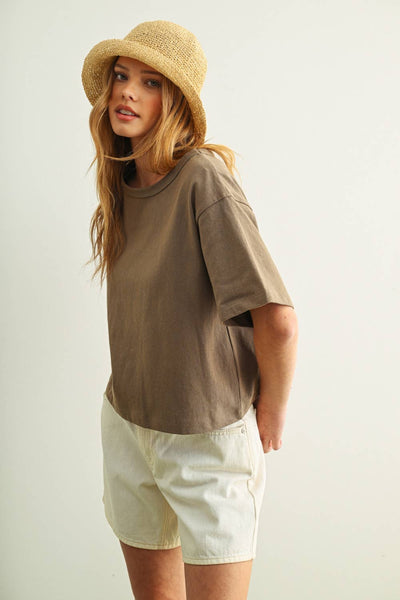 Short Sleeve Top: White